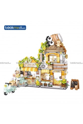 Đồ Chơi Lắp Ráp Mô Hình Tiệm Coffee Little Bear Hãng Loz